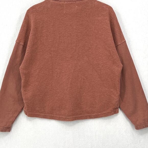 REI Wallace Lake Fleece Pullover Womens Small Rose Sunfade Clay Hemp Funnel Neck - Picture 9 of 16